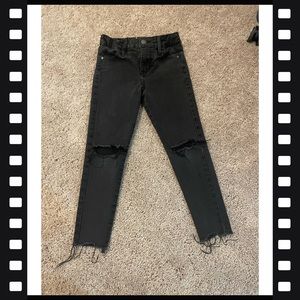Girls Ripped skinny jeans, black